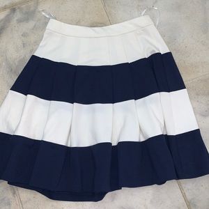Blue and white mid length women’s skirt